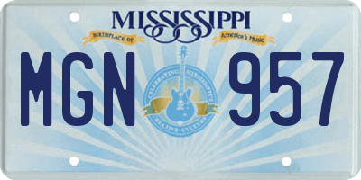 MS license plate MGN957