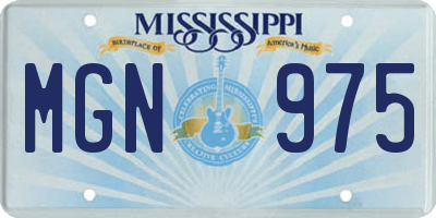 MS license plate MGN975