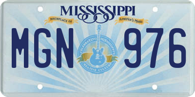MS license plate MGN976