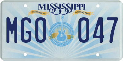 MS license plate MGO047