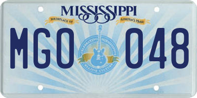 MS license plate MGO048