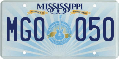 MS license plate MGO050
