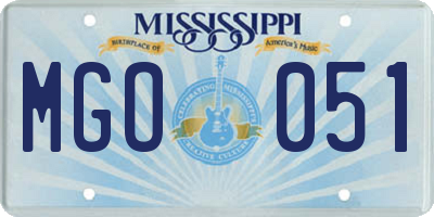 MS license plate MGO051