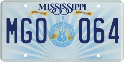 MS license plate MGO064