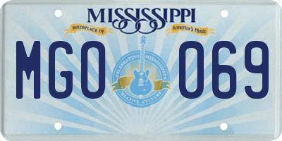 MS license plate MGO069