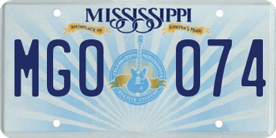 MS license plate MGO074