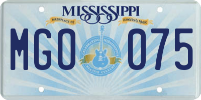 MS license plate MGO075