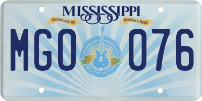 MS license plate MGO076