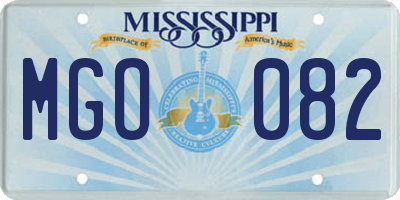 MS license plate MGO082