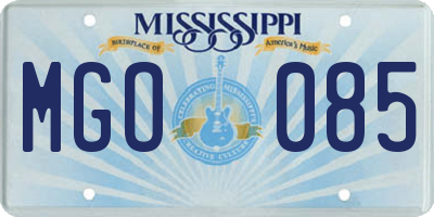MS license plate MGO085