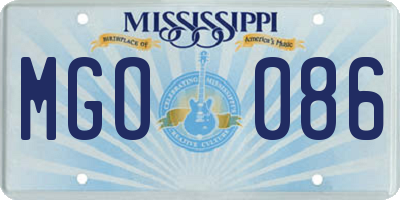 MS license plate MGO086