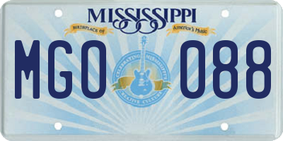 MS license plate MGO088