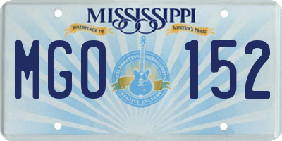MS license plate MGO152