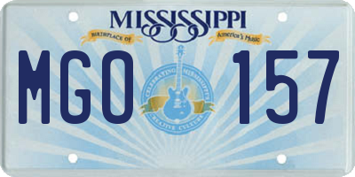 MS license plate MGO157