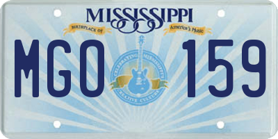 MS license plate MGO159