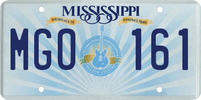 MS license plate MGO161
