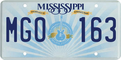 MS license plate MGO163