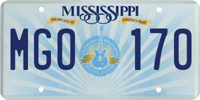 MS license plate MGO170