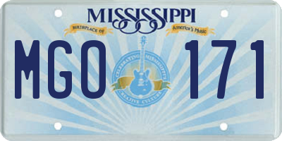 MS license plate MGO171