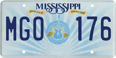 MS license plate MGO176