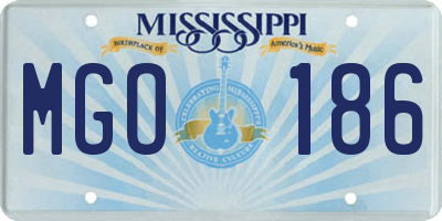MS license plate MGO186