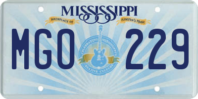 MS license plate MGO229