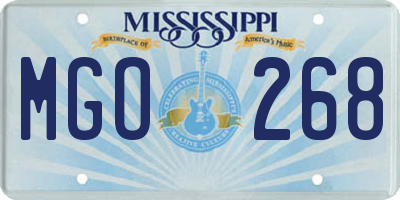MS license plate MGO268