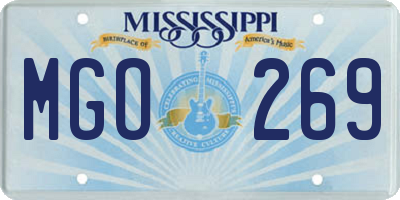 MS license plate MGO269