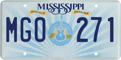 MS license plate MGO271