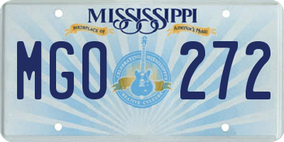 MS license plate MGO272
