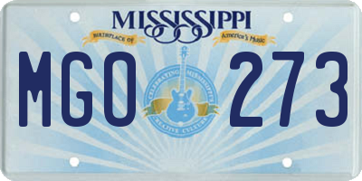 MS license plate MGO273