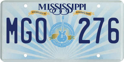 MS license plate MGO276