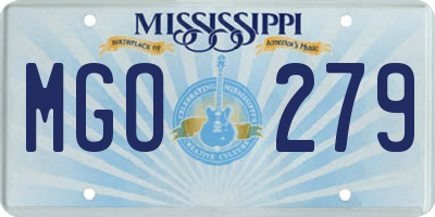MS license plate MGO279