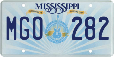 MS license plate MGO282