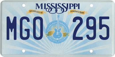 MS license plate MGO295