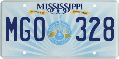 MS license plate MGO328