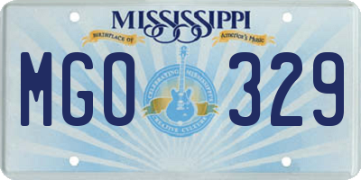 MS license plate MGO329