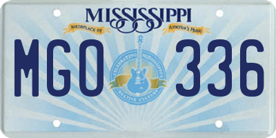 MS license plate MGO336