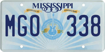 MS license plate MGO338