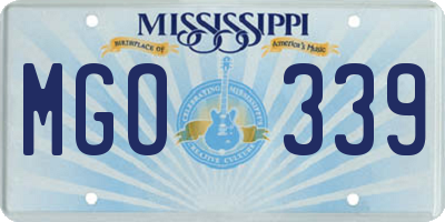 MS license plate MGO339