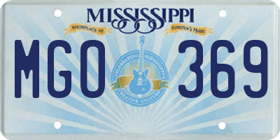 MS license plate MGO369