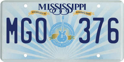 MS license plate MGO376