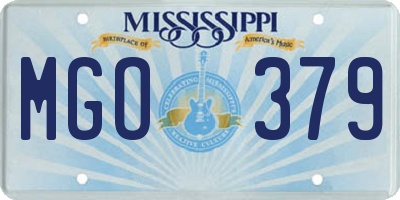 MS license plate MGO379