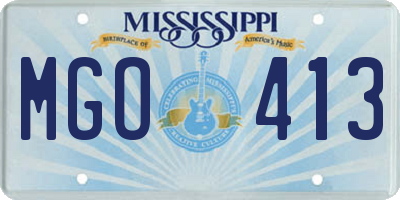 MS license plate MGO413