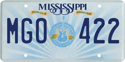 MS license plate MGO422