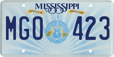 MS license plate MGO423