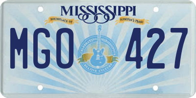 MS license plate MGO427