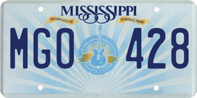 MS license plate MGO428