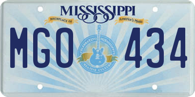 MS license plate MGO434