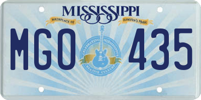 MS license plate MGO435